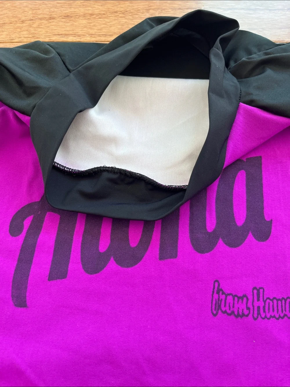 ALOHAS Purple Rash Top with Black 'Aloha' Script
